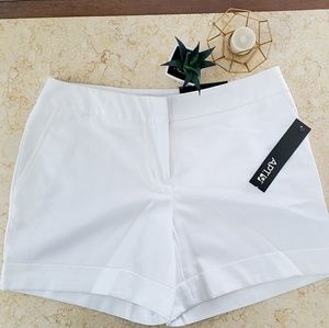 Apt 9 White Cuff Hem Shorts